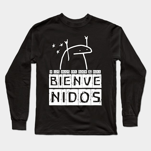 A los hijos del Rock' Roll: Bienvenidos. (IV-Blanco) Long Sleeve T-Shirt by Rebeldía Pura